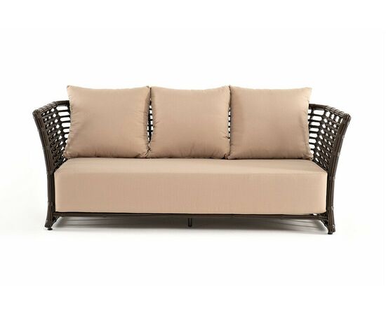 "Валенсия" диван из искусственного ротанга трехместный, цвет бронзовый, изображение 2 | Интернет магазин мебели и декора LifeDekor