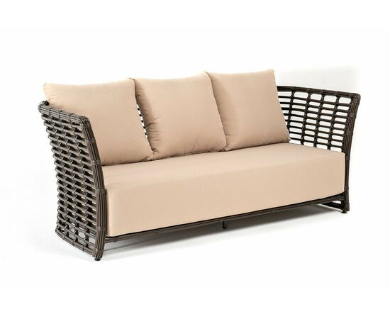 "Валенсия" диван из искусственного ротанга трехместный, цвет бронзовый, изображение 3 | Интернет магазин мебели и декора LifeDekor