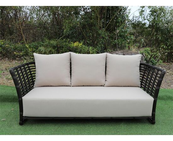 "Валенсия" диван из искусственного ротанга трехместный, цвет бронзовый, изображение 9 | Интернет магазин мебели и декора LifeDekor