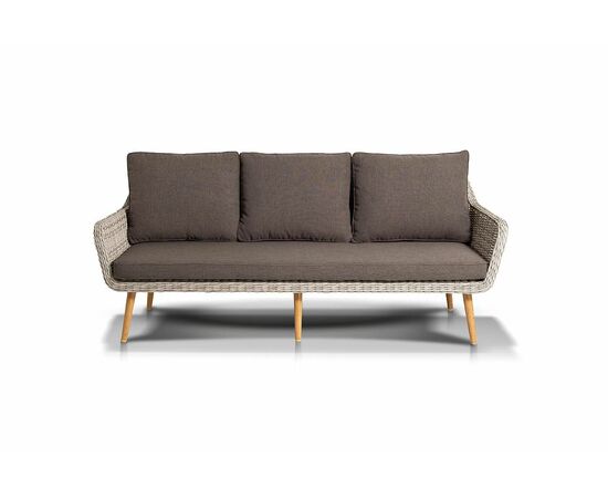 "Прованс" диван из искусственного ротанга трехместный, цвет бежевый, изображение 2 | Интернет магазин мебели и декора LifeDekor