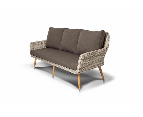 "Прованс" диван из искусственного ротанга трехместный, цвет бежевый, изображение 4 | Интернет магазин мебели и декора LifeDekor