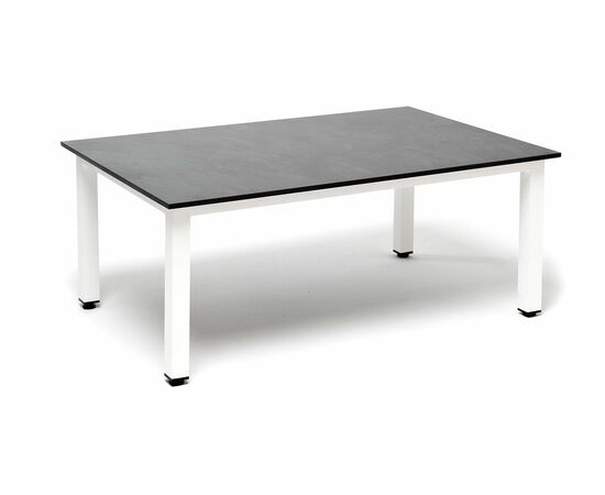 "Канны" журнальный столик из HPL 90х60, H40, каркас белый, цвет столешницы "серый гранит" | Интернет магазин мебели и декора LifeDekor