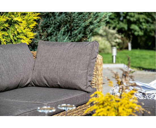 "Лунго" модуль диванный угловой с подушками, цвет соломенный (гиацинт), изображение 12 | Интернет магазин мебели и декора LifeDekor