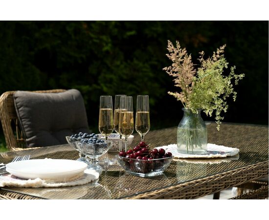 "Цесена" обеденная группа плетеная из искусственного ротанга, цвет соломенный, изображение 15 | Интернет магазин мебели и декора LifeDekor