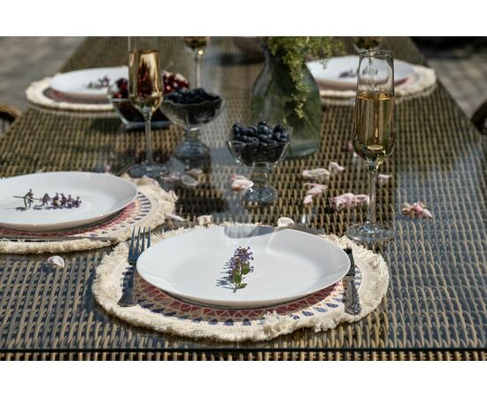 "Цесена" обеденная группа плетеная из искусственного ротанга, цвет соломенный, изображение 20 | Интернет магазин мебели и декора LifeDekor