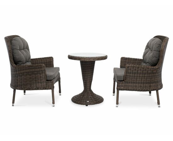 "Алиса" кофейный комплект из искусственного ротанга, цвет коричневый, изображение 2 | Интернет магазин мебели и декора LifeDekor