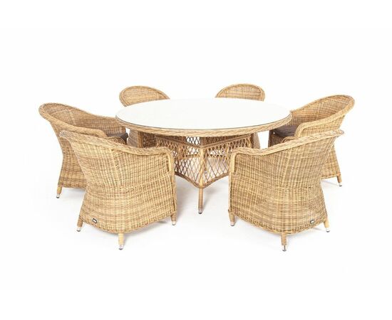 "Эспрессо–150 R" обеденная группа плетеная, цвет соломенный, изображение 7 | Интернет магазин мебели и декора LifeDekor