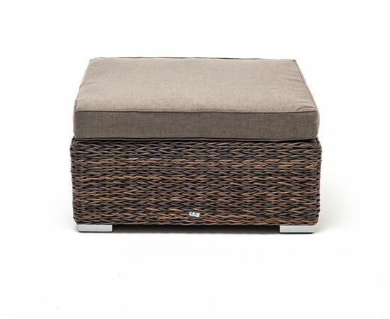 "Лунго" плетеная оттоманка с подушкой (гиацинт), цвет коричневый, изображение 2 | Интернет магазин мебели и декора LifeDekor
