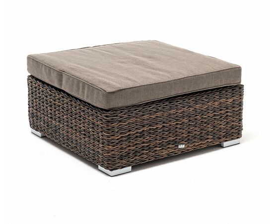 "Лунго" плетеная оттоманка с подушкой (гиацинт), цвет коричневый, изображение 3 | Интернет магазин мебели и декора LifeDekor