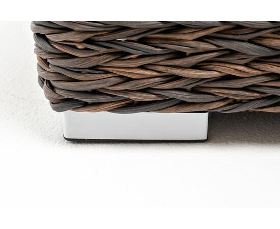 "Лунго" плетеная оттоманка с подушкой (гиацинт), цвет коричневый, изображение 6 | Интернет магазин мебели и декора LifeDekor