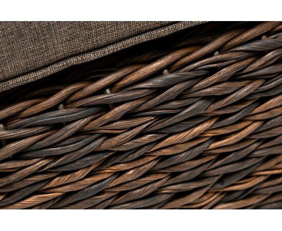 "Лунго" плетеная оттоманка с подушкой (гиацинт), цвет коричневый, изображение 7 | Интернет магазин мебели и декора LifeDekor