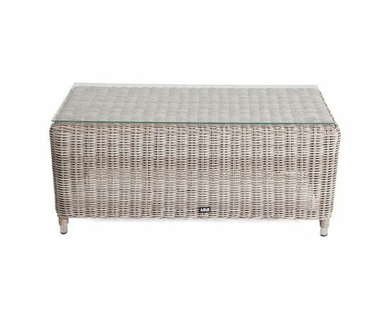 "Кон Панна" столик журнальный из искусственного ротанга, цвет бежевый, изображение 2 | Интернет магазин мебели и декора LifeDekor