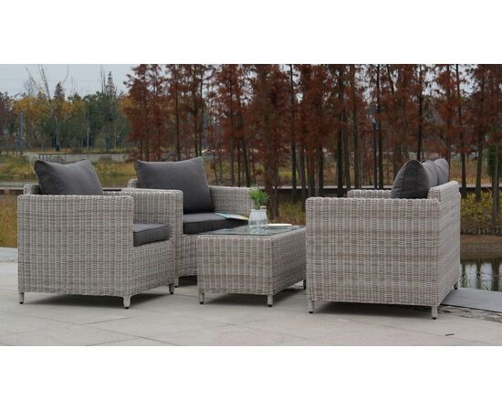 "Кон Панна" столик журнальный из искусственного ротанга, цвет бежевый, изображение 9 | Интернет магазин мебели и декора LifeDekor