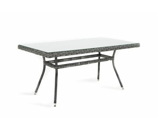 "Латте" плетеный стол из искусственного ротанга 160х90см, цвет графит | Интернет магазин мебели и декора LifeDekor