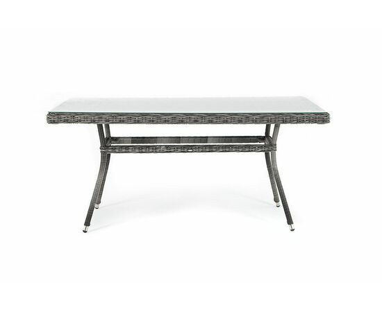 "Латте" плетеный стол из искусственного ротанга 160х90см, цвет графит, изображение 4 | Интернет магазин мебели и декора LifeDekor