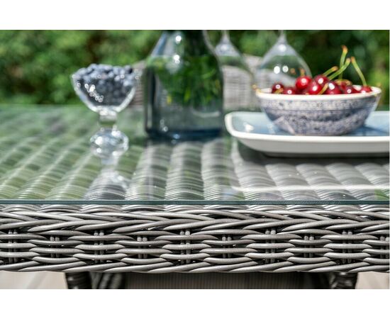 "Латте" плетеный стол из искусственного ротанга 160х90см, цвет графит, изображение 9 | Интернет магазин мебели и декора LifeDekor