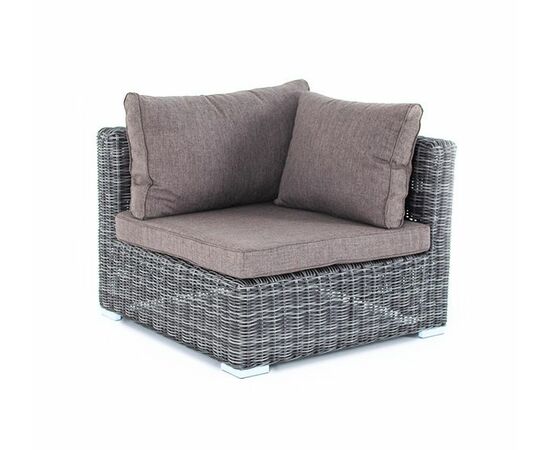 "Лунго" модуль диванный угловой с подушками, цвет графит | Интернет магазин мебели и декора LifeDekor