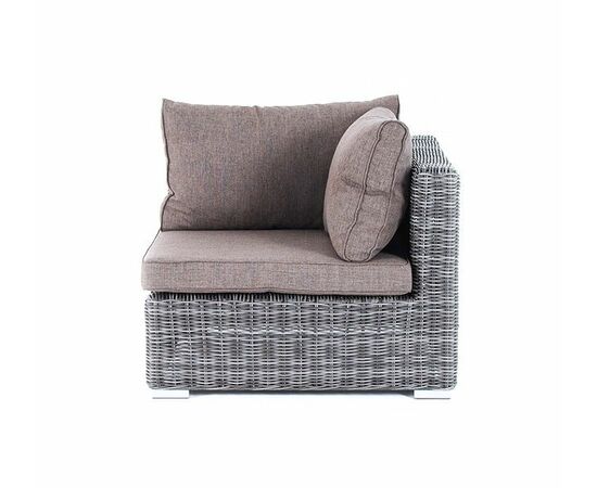 "Лунго" модуль диванный угловой с подушками, цвет графит, изображение 2 | Интернет магазин мебели и декора LifeDekor