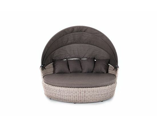 "Стильяно" плетеная кровать круглая, цвет бежевый, изображение 2 | Интернет магазин мебели и декора LifeDekor