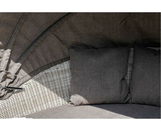 "Стильяно" плетеная кровать круглая, цвет бежевый, изображение 8 | Интернет магазин мебели и декора LifeDekor