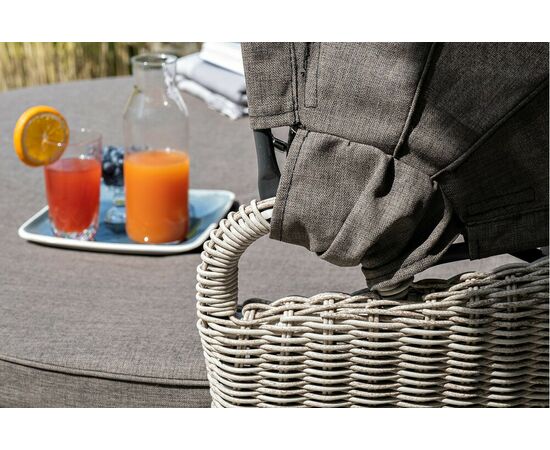 "Стильяно" плетеная кровать круглая, цвет бежевый, изображение 9 | Интернет магазин мебели и декора LifeDekor