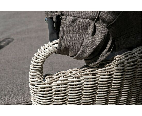 "Стильяно" плетеная кровать круглая, цвет бежевый, изображение 10 | Интернет магазин мебели и декора LifeDekor