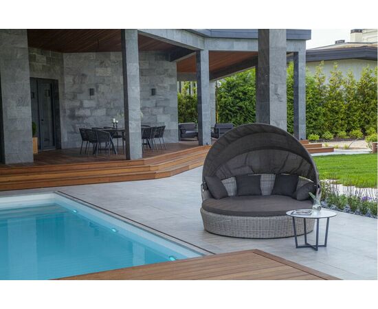 "Стильяно" плетеная кровать круглая, цвет бежевый, изображение 13 | Интернет магазин мебели и декора LifeDekor