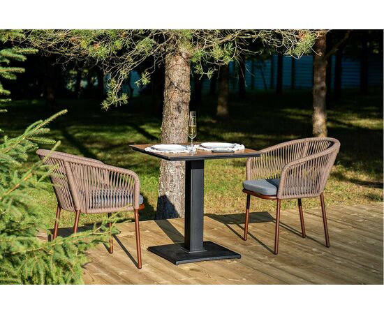 "Каффе" обеденная группа на 2 персоны, цвет "серый гранит" | Интернет магазин мебели и декора LifeDekor