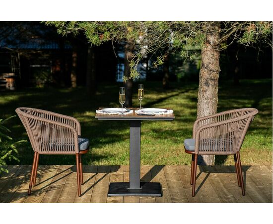 "Каффе" обеденная группа на 2 персоны, цвет "серый гранит", изображение 2 | Интернет магазин мебели и декора LifeDekor