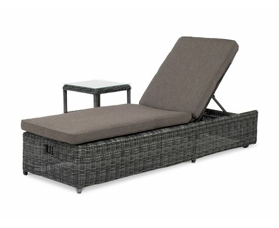 "Рим" комплект шезлонг со столиком, цвет графит, изображение 2 | Интернет магазин мебели и декора LifeDekor