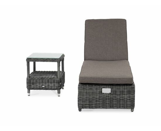 "Рим" комплект шезлонг со столиком, цвет графит, изображение 3 | Интернет магазин мебели и декора LifeDekor