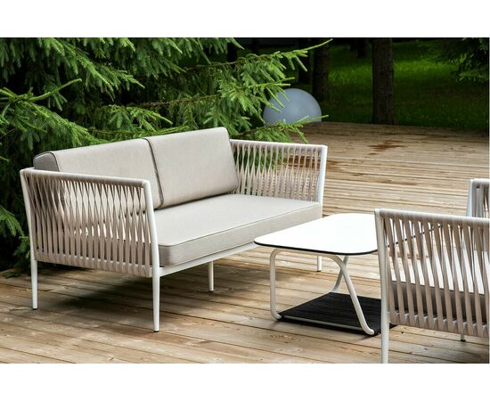 "Касабланка" лаунж-зона плетеная из роупа 4-местная, цвет серо-коричневый, изображение 5 | Интернет магазин мебели и декора LifeDekor