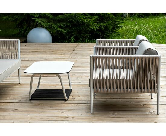 "Касабланка" лаунж-зона плетеная из роупа 4-местная, цвет серо-коричневый, изображение 6 | Интернет магазин мебели и декора LifeDekor