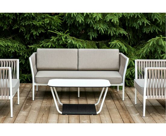 "Касабланка" лаунж-зона плетеная из роупа 4-местная, цвет серо-коричневый, изображение 7 | Интернет магазин мебели и декора LifeDekor