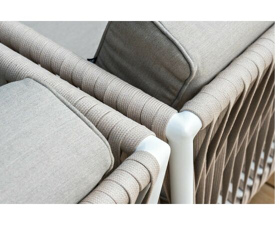 "Касабланка" лаунж-зона плетеная из роупа 4-местная, цвет серо-коричневый, изображение 9 | Интернет магазин мебели и декора LifeDekor