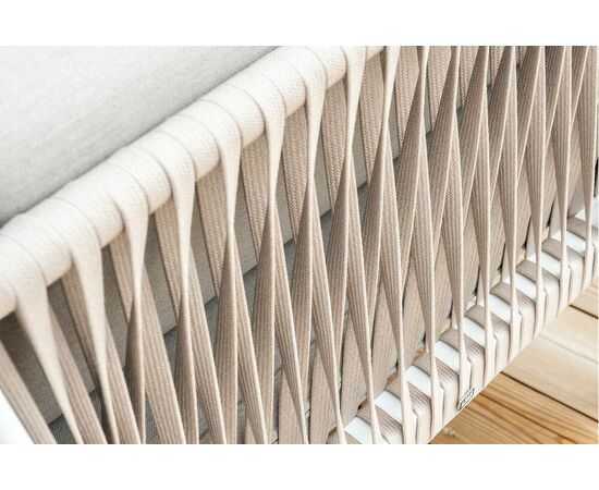 "Касабланка" лаунж-зона плетеная из роупа 4-местная, цвет серо-коричневый, изображение 10 | Интернет магазин мебели и декора LifeDekor