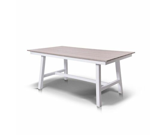 "Сан Ремо" стол обеденный из ДПК, каркас алюминиевый | Интернет магазин мебели и декора LifeDekor