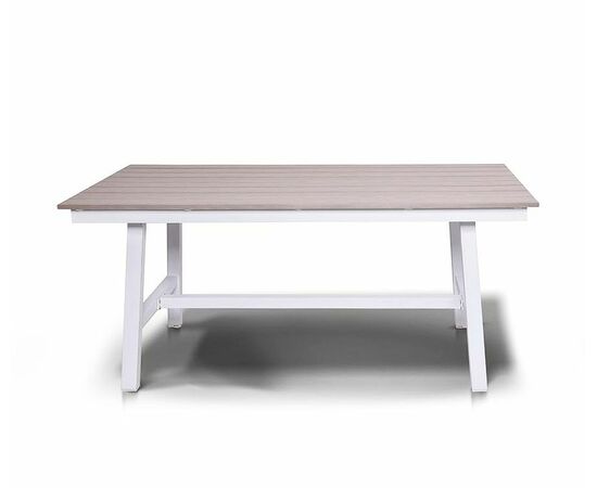 "Сан Ремо" стол обеденный из ДПК, каркас алюминиевый, изображение 2 | Интернет магазин мебели и декора LifeDekor