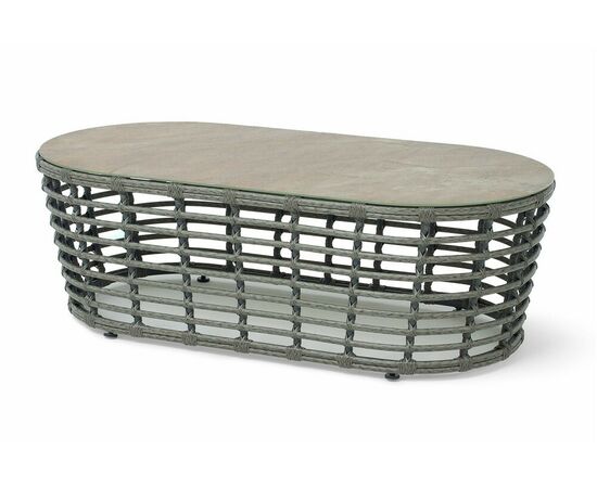 "Валенсия" журнальный столик из искусственного ротанга, цвет серый, изображение 3 | Интернет магазин мебели и декора LifeDekor