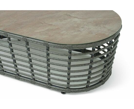 "Валенсия" журнальный столик из искусственного ротанга, цвет серый, изображение 4 | Интернет магазин мебели и декора LifeDekor