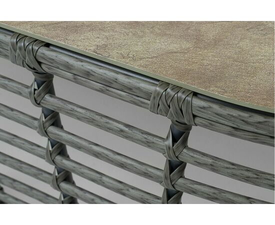 "Валенсия" журнальный столик из искусственного ротанга, цвет серый, изображение 5 | Интернет магазин мебели и декора LifeDekor