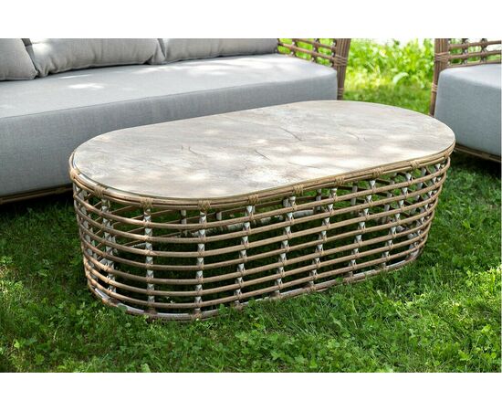 "Валенсия" лаунж-зона из искусственного ротанга, цвет соломенный, изображение 14 | Интернет магазин мебели и декора LifeDekor