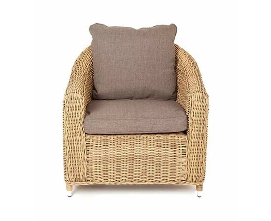 "Кон Панна" кресло из искусственного ротанга, цвет соломенный, изображение 2 | Интернет магазин мебели и декора LifeDekor