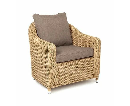 "Кон Панна" кресло из искусственного ротанга, цвет соломенный, изображение 3 | Интернет магазин мебели и декора LifeDekor