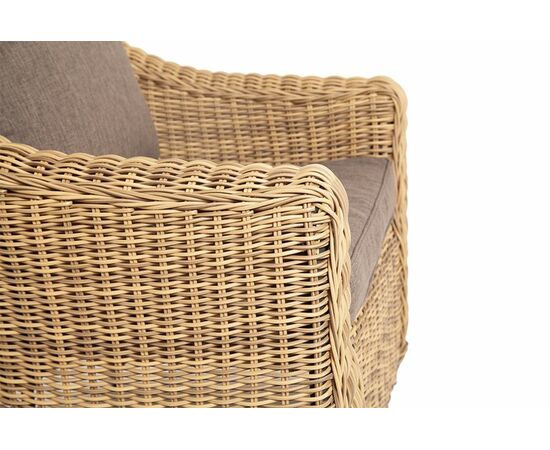 "Кон Панна" кресло из искусственного ротанга, цвет соломенный, изображение 4 | Интернет магазин мебели и декора LifeDekor
