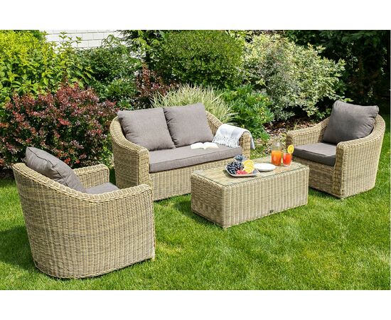 "Кон Панна" кресло из искусственного ротанга, цвет соломенный, изображение 8 | Интернет магазин мебели и декора LifeDekor