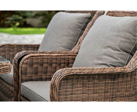 "Гляссе" обеденная группа из искусственного ротанга, цвет коричневый, изображение 8 | Интернет магазин мебели и декора LifeDekor