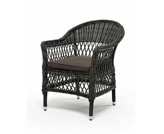 "Сицилия" плетеный стул из искусственного ротанга, цвет графит | Интернет магазин мебели и декора LifeDekor