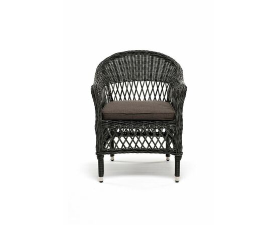 "Сицилия" плетеный стул из искусственного ротанга, цвет графит, изображение 2 | Интернет магазин мебели и декора LifeDekor