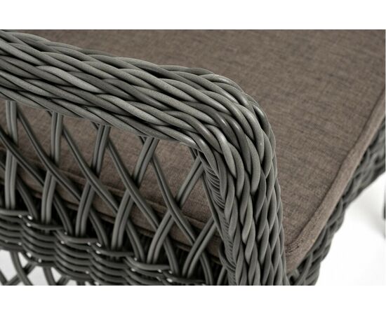 "Сицилия" плетеный стул из искусственного ротанга, цвет графит, изображение 4 | Интернет магазин мебели и декора LifeDekor